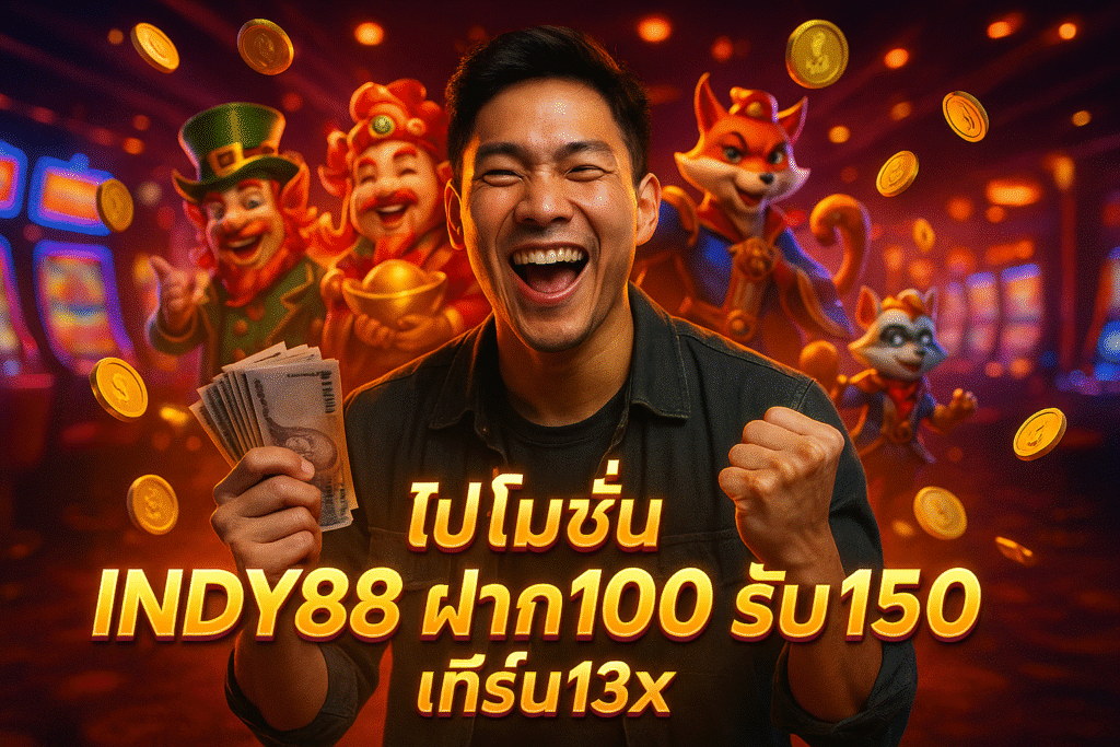 โปรโมชั่น INDY88 ฝาก100รับ150 เทิร์น13× | รีวิวเว็บพนัน