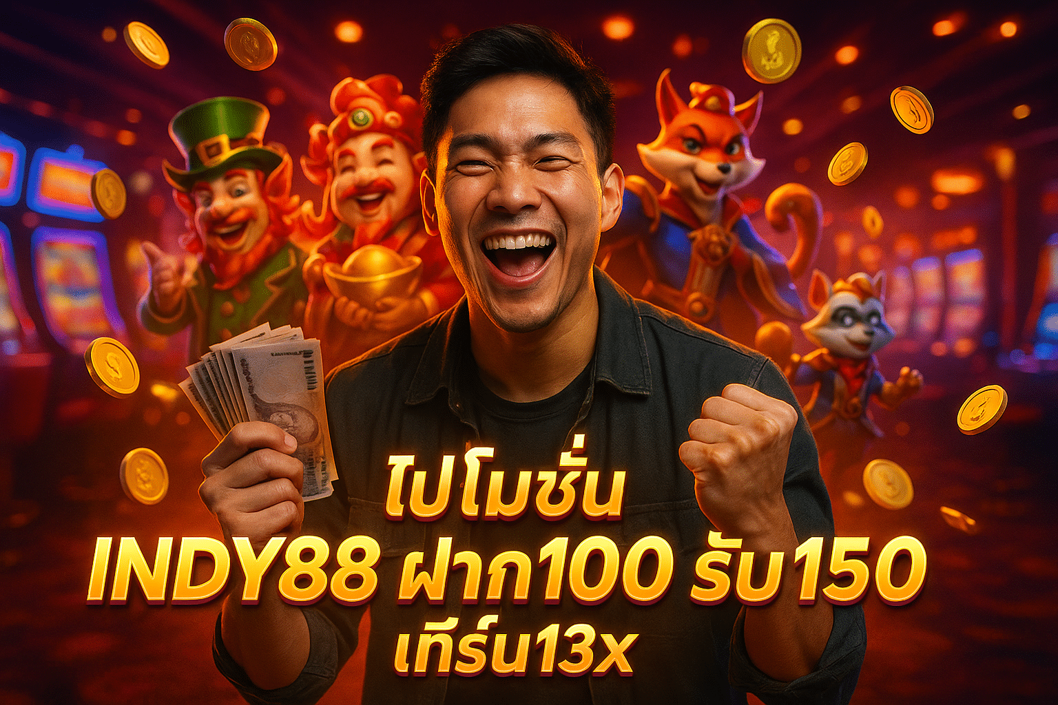 โปรโมชั่น INDY88 ฝาก100รับ150 เทิร์น13× | รีวิวเว็บพนัน
