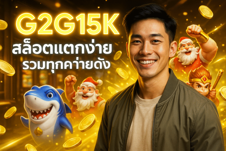 G2G15K สล็อตแตกง่าย รวมทุกค่ายดัง