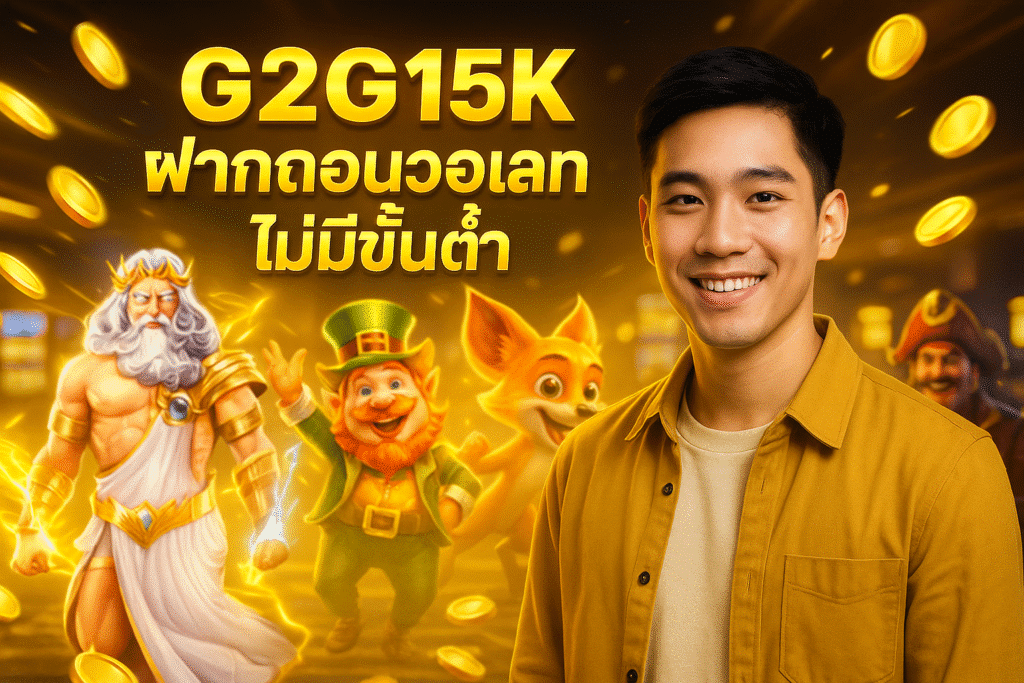 G2G15K ฝากถอนวอเลท ไม่มีขั้นต่ำ